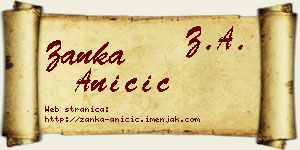 Žanka Aničić vizit kartica
